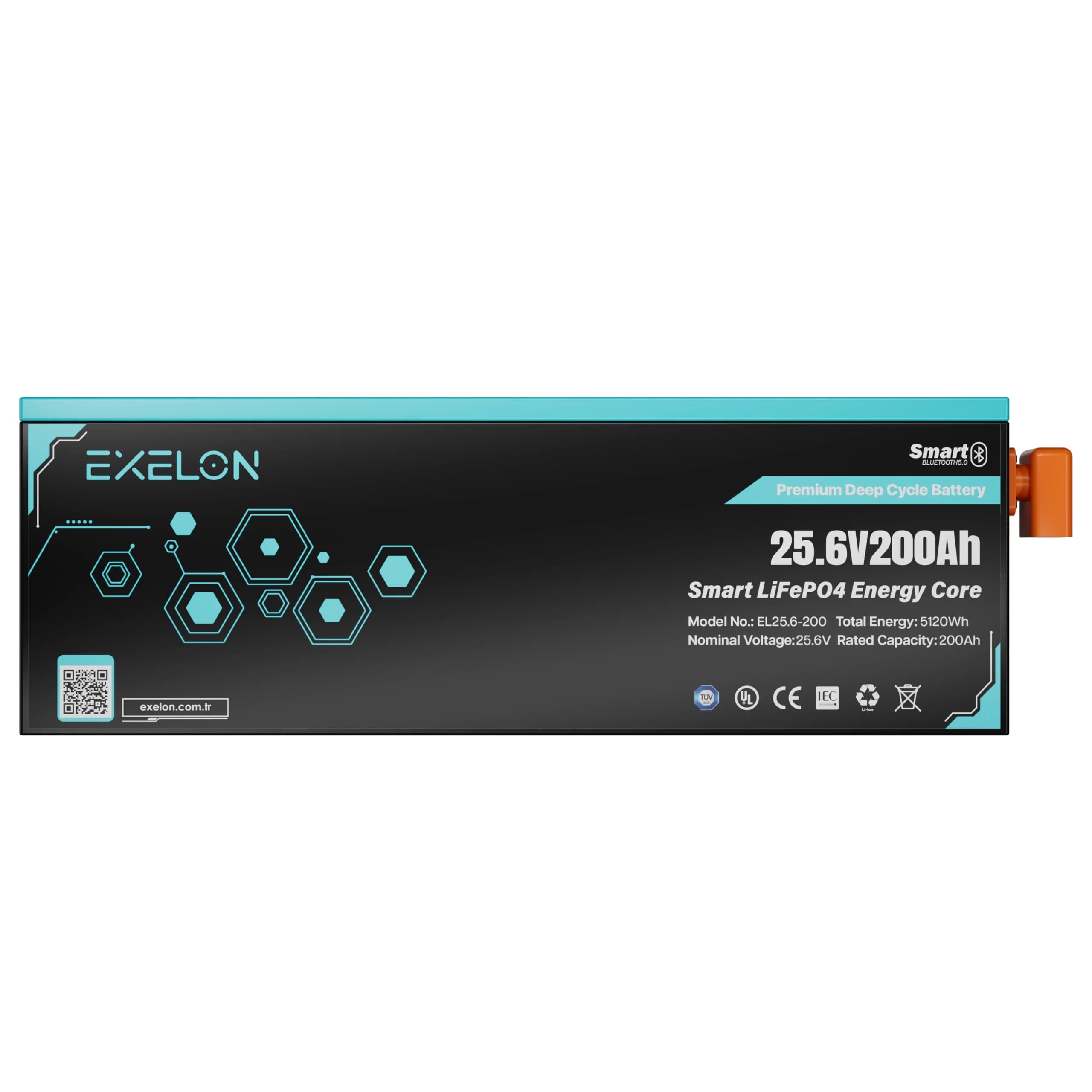 Exelon 25,6 V 200 Ah Bluetooth Lityum Batarya görsel 2