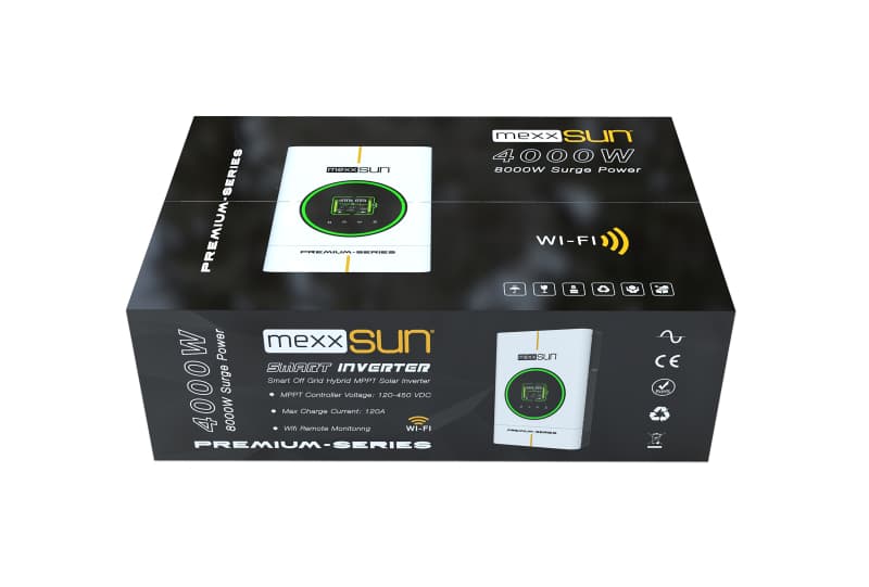 Mexxsun MEXX P4 kW Premium 24V 4 kW Wi Fi Dual Output Tam Sinüs Akıllı İnverter görsel 5