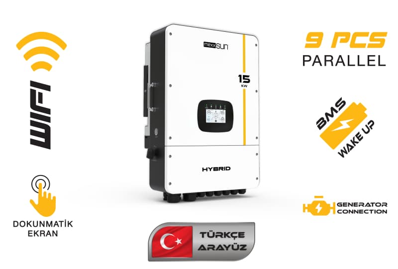 Mexxsun 15 kW Trifaz LV 48V Hibrit İnverter