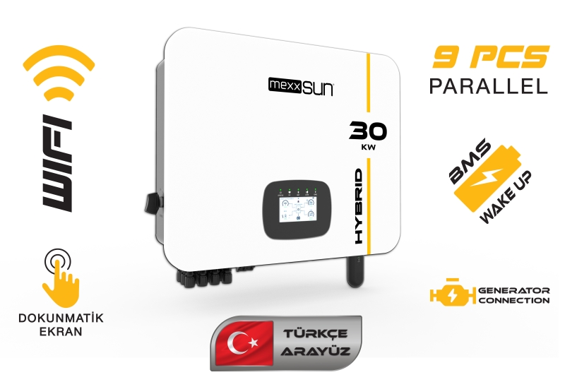 Mexxsun 30 kW HV Hibrit İnverter görsel 1