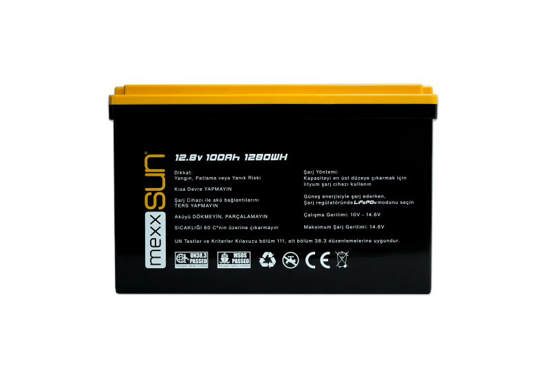 Mexxsun 12,8V 100Ah LiFePo4 1280Wh Lityum Akü görsel 3