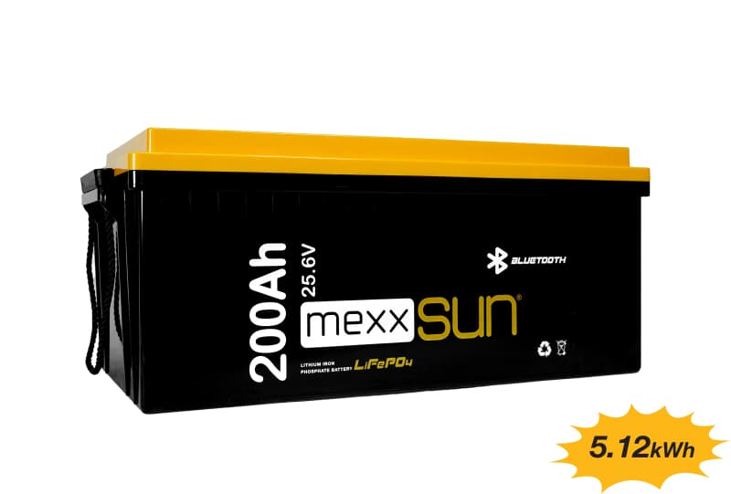 Mexxsun 25,6V 200Ah LiFePo4 5120Wh Lityum Akü