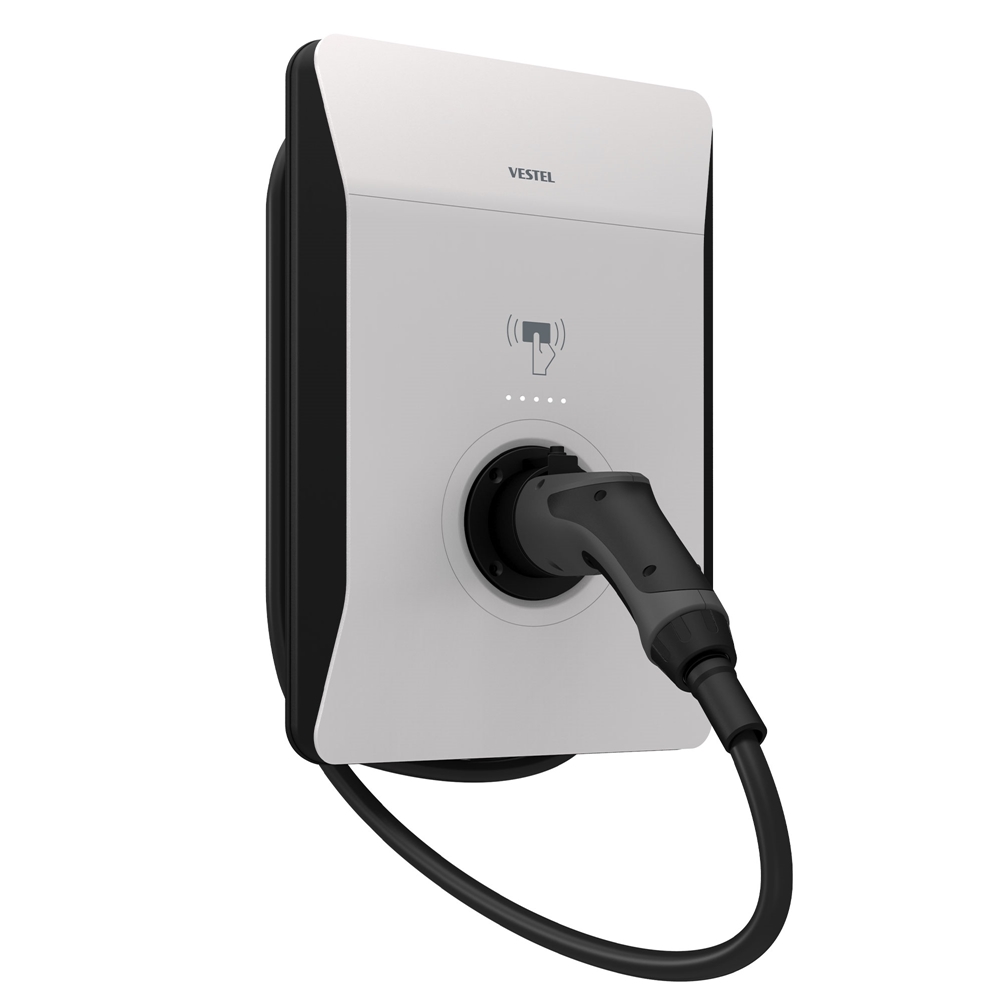 Vestel EVC04 Smart WiFi 22 kW Kablolu Elektrikli Araç Şarj İstasyonu görsel 2