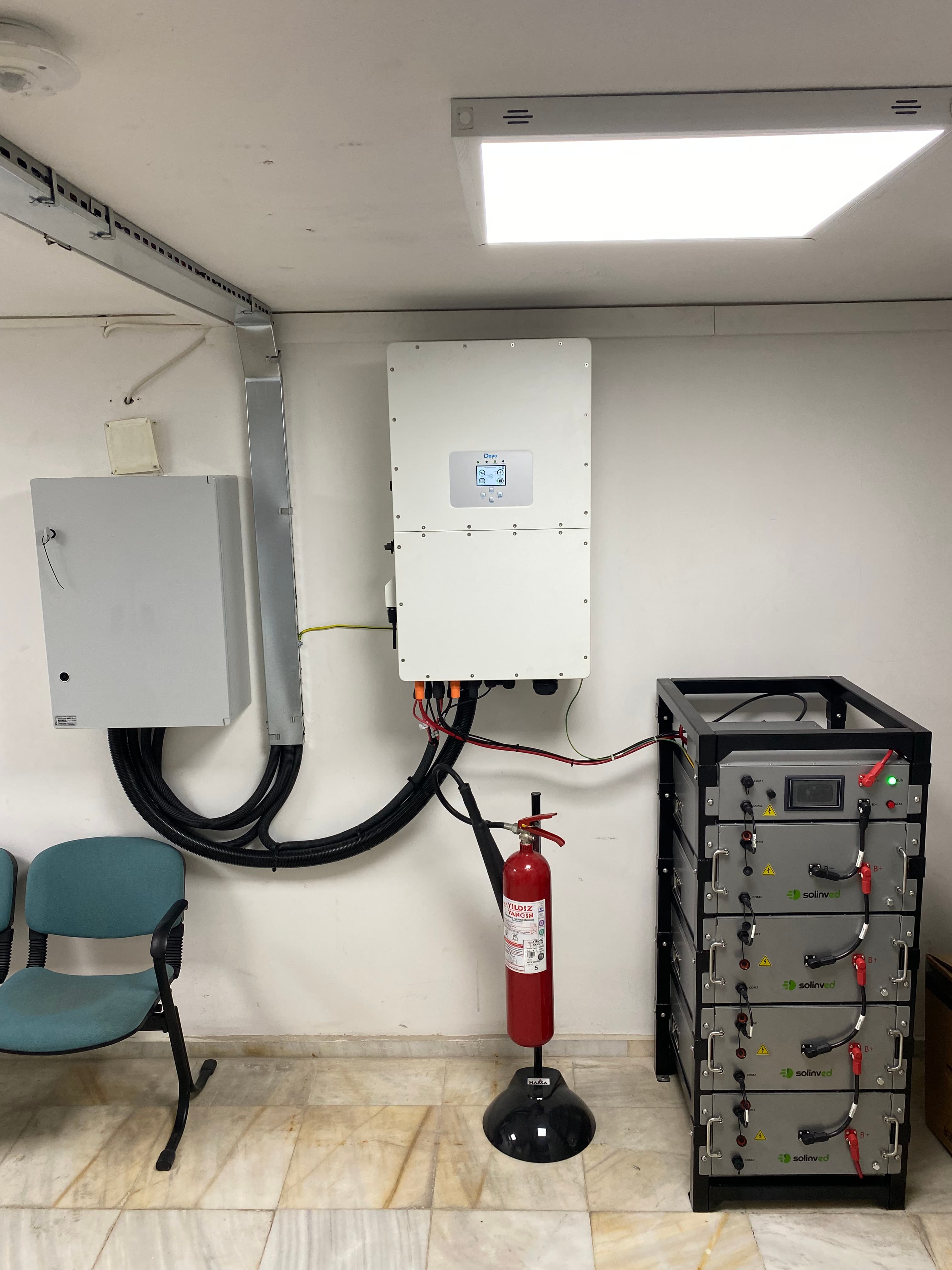 Bihl-Wiedemann projesinde inverter ve batarya kabini görünümü