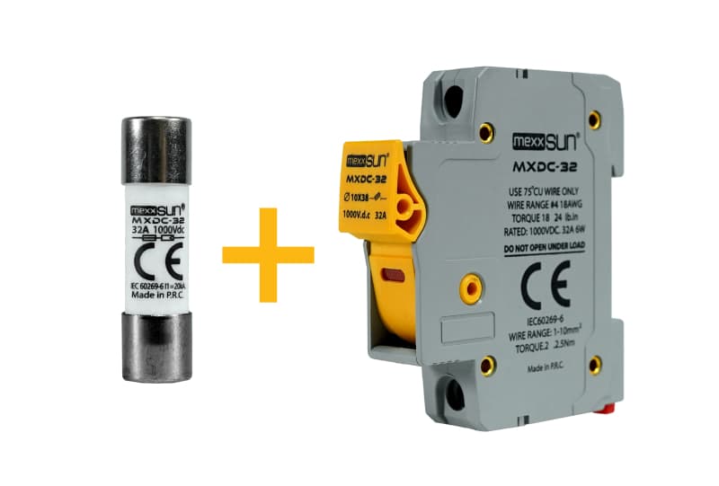 Mexxsun 32A 1000V DC Sigorta ve Sigorta Yuvası görsel 1