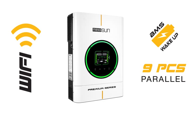 Mexxsun MEXX P6 kW Premium 48V 6 kW Paralel Wi Fi Dual Output Tam Sinüs Akıllı İnverter görsel 1
