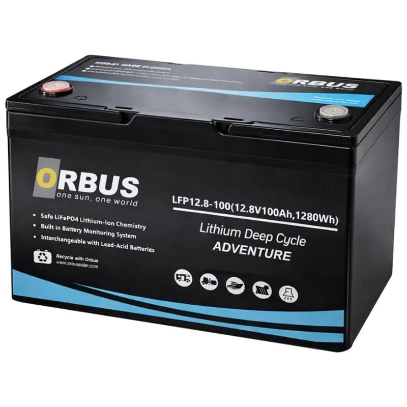 Orbus WS 12,8 V 100 Ah LiFePO4 Lityum Batarya görsel 1