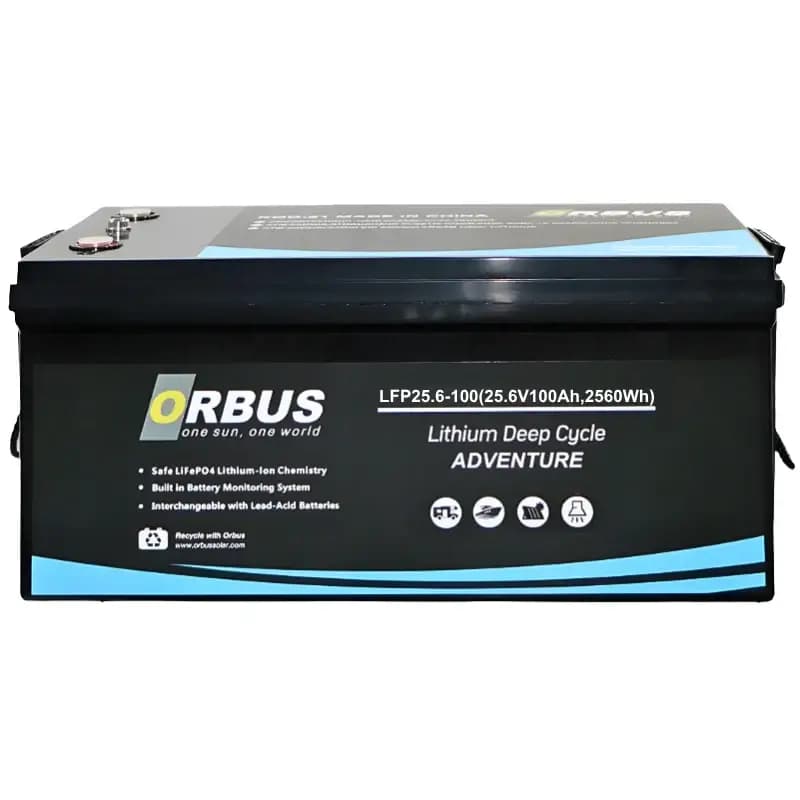 Orbus Solar & Marin 25,6 V 100 Ah LiFePO4 Lityum Batarya görsel 1