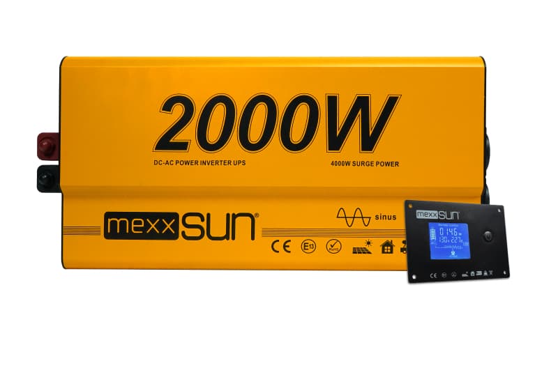 Mexxsun Tam Sinüs UPS Remote Ekran 12V 2000W Tam Sinüs İnverter görsel 1