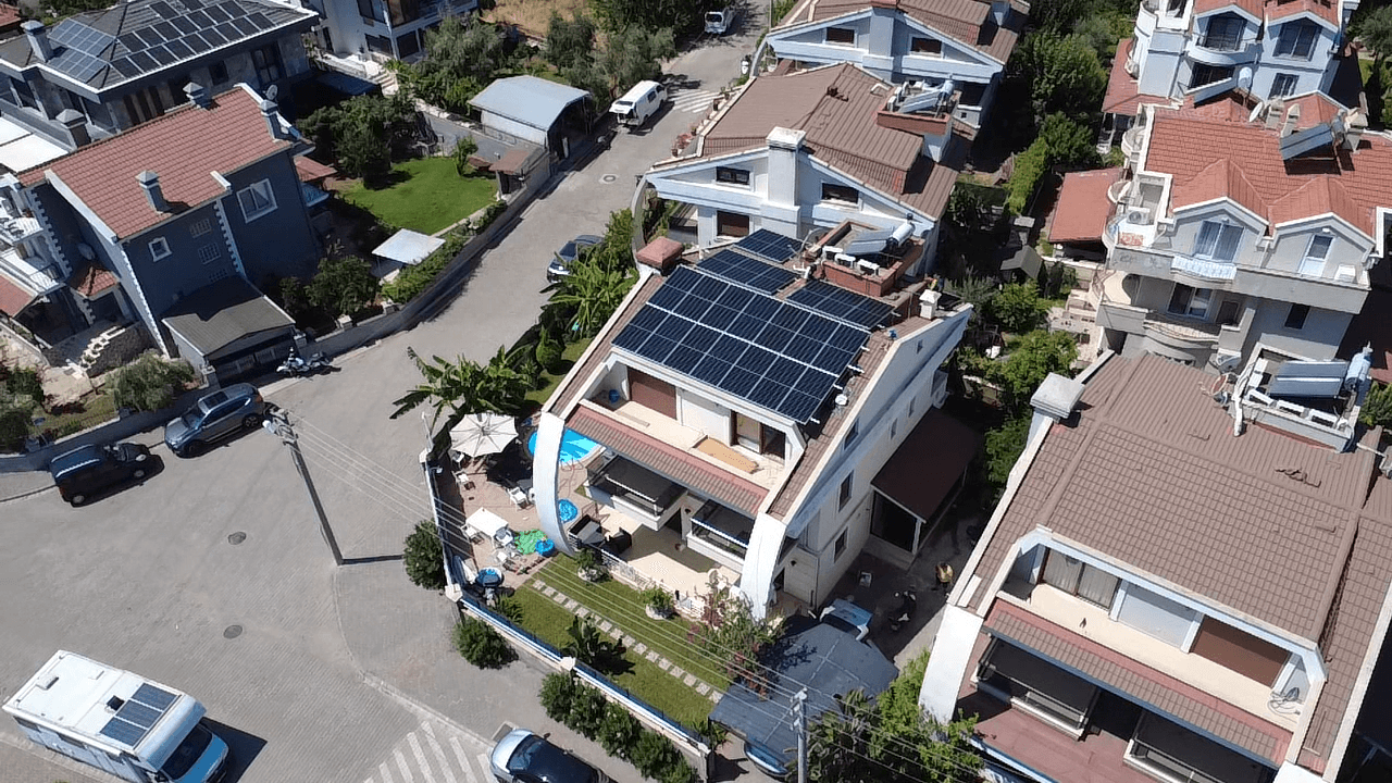 Marmaris villa hibrit sistemine ait teknik görsel